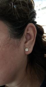 Pendientes de tuerca de piedras preciosas de topacio blanco, joyería para mujer, joyería de estilo bohemio de plata, pendientes hechos a mano de tendencia de Plata de Ley 925 - Product Image 4