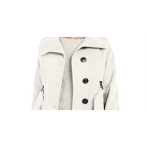 Madden Girl Women's Casual Vintage Belted <b>Skirted</b> <b>Coat</b> Beige X-Large Autumn Cotton Trench <b>Coat</b> with Print Decoration - Product Image 2