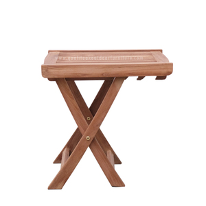 QUALITEAK Natural Teak Modern Foot <b>Stool</b>-Eco-Friendly Durable Waterproof & <b>Folding</b> Design Price - Product Image 3