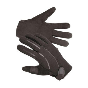Guantes de equitación negros para hombre, diseño de agarre de color sólido, cierre de gancho y bucle, guantes ecuestres - Product Image 1
