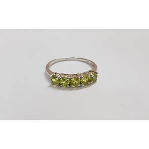 แหวนผู้ชายประดับพลอยโรเดียมรูปทรงเรขาคณิตสีเงิน - Product Image 2