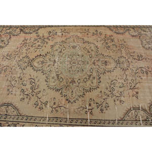 Antiguo Beige marrón 5,6X9,3 pies de lana Vintage alfombra turca Patchwork tejido plano para adolescentes Decoración Para sala de estar con respaldo de látex - Product Image 5