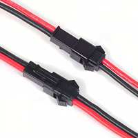 Konektor Kabel JST SM 2 Pin Kustom Pria Wanita untuk Kabel Listrik ISO9001 untuk Tembaga PVC untuk Strip LED RGB