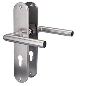 Poignée de porte d'<span class=keywords><strong>appartement</strong></span> moderne, acier inoxydable massif de haute qualité, design moleté, installation facile pour portes intérieures - Product Image 2