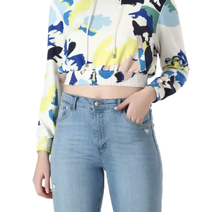 Venta al por mayor logotipo personalizado cremallera completa transpirable invierno mujer Sudadera con capucha en blanco de talla grande 100% algodón pulóver sudaderas con capucha - Product Image 4