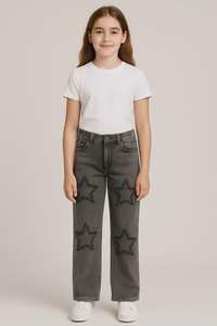 2T brodé pa Baggy Streetwear Denim | Sangles à boucle Hip Hop | Tenue Grunge Edgy | Esthétique Y2K foncé | Patchwork à jambes larges - Product Image 3