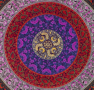 Designer à la mode tapisserie tenture murale ronde indienne Mandala bohème Hippie tapisseries 100% coton couvre-lit pique-nique propagation - Product Image 3