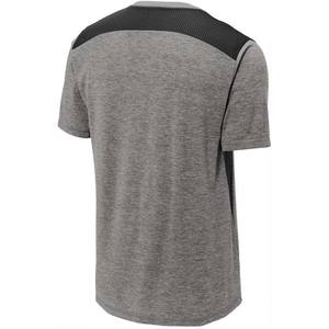 Camisetas de bloque de Color con cuello redondo personalizadas de alta calidad 50% poliéster 50% Algodón camisetas de verano transpirables de secado rápido para hombres a la venta - Product Image 6