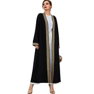 High Quality Modest Eid <b>Full</b>-<b>Length</b> Abaya Dress for Muslim Women Simple Butterfly Khimar <b>Cardigan</b> Dubai Kaftan for Islamic - Product Image 4