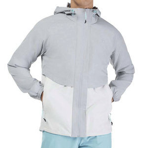 New Design <b>Men's</b> Lightweight Canvas Stand Collar Winter Waterproof Windbreaker Sport Rain <b>Jacket</b> Hooded Front Logo - Product Image 1