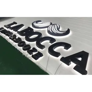 Pabrik Menyesuaikan Akrilik LED Papan Tanda Papan Backlit untuk Kantor Led Surat Bisnis Logo Desain Led Tanda Cahaya Kustom