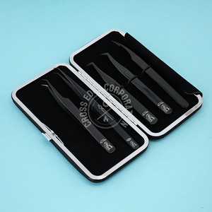 Las mejores pinzas de aislamiento, pinzas de pestañas con punta de fibra personalizada, pinzas de extensión de pestañas con volumen, tecnología de pestañas de 90 grados para pestañas - Product Image 3