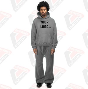 Conjunto de chándal de 2 piezas transpirable sólido elegante ultra cómodo para hombre - Product Image 1