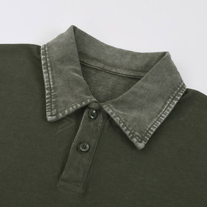 Camisetas Polo de lavado ácido hechas en Pakistán de alta calidad Camisetas Polo de lavado ácido con logotipo personalizado de alta calidad para venta en línea - Product Image 5