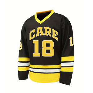 เสื้อเจอร์ซีย์สำหรับฝึกซ้อมสีพื้นเสื้อทีมฮ็อกกี้น้ำแข็งลีก - Product Image 3