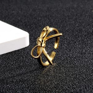 Anelli con fiocco in oro da donna con fiocco rosa anelli da promessa per il suo compleanno di natale regali di san valentino gioielli raffinati - Product Image 3