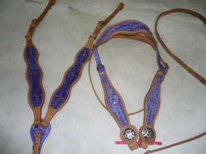 Juego de bridas occidentales de alta calidad, las últimas tachuelas de caballo de cuero con cabeza, riendas de cuello de pecho, juego de bridas de caballo duradero - Product Image 5