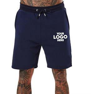 Shorts pour hommes en polyester/coton, couleur unie, décontractés, avec poches, pour l'été, confortables, respirants, longueur genou, fermeture à cordon - Product Image 3