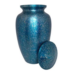 Urna de cremación de latón hecha a mano con incrustaciones de nácar, urna de recuerdo de pulido dorado para cenizas humanas, jarrones de Metal de proveedor indio - Product Image 3