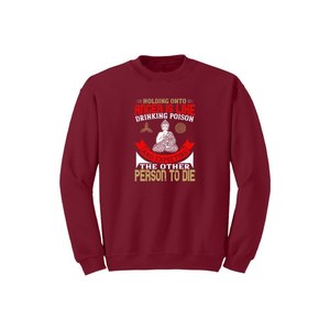 Sweat-shirt en coton mélangé Bouddha Thèmes Imprimer 12 options de couleur Style décontracté 260-280 GSM Placement de conception personnalisable pour l'hiver - Product Image 5