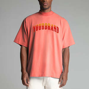 Streetwear camisetas hombres 100% algodón tejido transpirable ecológico Casual Hip Hop al por mayor - Product Image 1