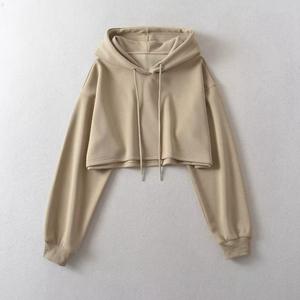 Sudadera con capucha de punto para mujer, estilo urbano, teñida, de poliéster/algodón, transpirable, antipilling, con logo digital frontal, para otoño/invierno - Product Image 3
