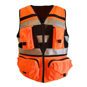 Gilets de sécurité réfléchissants à fermeture éclair Gilet de sécurité haute visibilité multifonctionnel respirant à séchage rapide de différentes tailles - Product Image 2