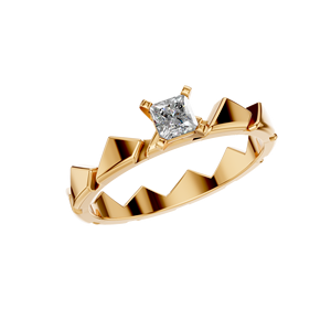 925 argent Sterling plaqué rhodium VVS D Moissanite Solitaire princesse coupe religieuse bague de fiançailles de mariage pour les femmes - Product Image 4