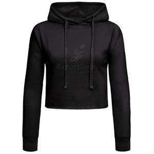 Top corto transpirable para mujer, ropa de calle, gran oferta, sudaderas con capucha hechas en Material de alta calidad, sudaderas con capucha cortas para mujer - Product Image 1