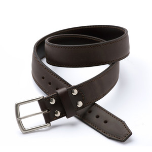 Custom Logo Cowhide Genuine Leather <b>Men's</b> Jeans <b>Belts</b> - Product Image 2