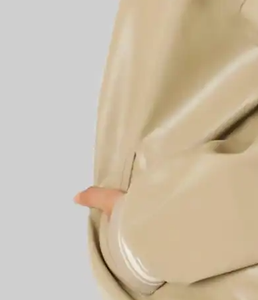 Chaquetas de cuero de moda para mujer, chaqueta de cuero de napa de oveja Real para mujer, chaqueta ajustada - Product Image 6