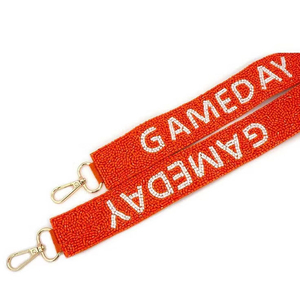 Broderie Orange et Blanc Perlé JEU JOUR Bandoulière Ceinture Élégant Beau Luxe Fantaisie À La Mode Pour Fille - Product Image 1