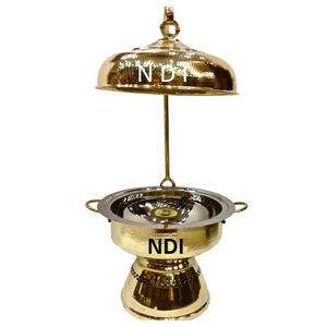 Shiny Polished Food Server Chafing DishWeddings Party Customized Chafing <b>Dish</b> With 2 Burner <b>Stand</b> Restaurant and Hotel Usage - Product Image 2