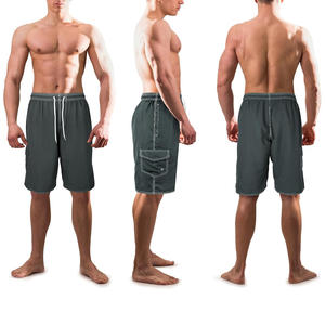 Pantalones cortos de baño de verano de secado rápido para hombre personalizados, ropa OEM de tela transpirable con logotipo de marca y servicios de etiqueta privada - Product Image 5