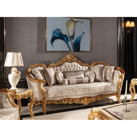 Meubles de salle à manger de luxe de style baroque français, dorés à la feuille d'or, sculptés à la main, style palais royal, en bois, style antique européen, écologiques, pour hôtel