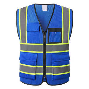 Gilet de sécurité réfléchissant respirant pour la construction, la protection et la marche nocturne, avec fermeture éclair - Product Image 4