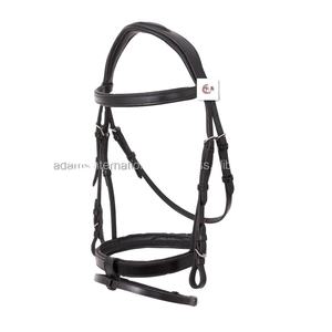 Brida de caballo de cuero acolchada, accesorio anatomico de la mejor calidad, con forma completa y Diadema acolchada - Product Image 1