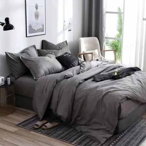 Ensemble de draps de lit de luxe pour la maison et l'hôtel en gros tissu doux de couleur unie motif respirant et imprimé de toutes les tailles - Product Image 2