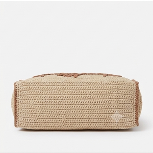 <b>Small</b> Woven Straw Messenger Bag with Bamboo Handle Lightweight Crossbody Beach <b>Handbag</b> for Women-up to 1L Capacity - Product Image 5