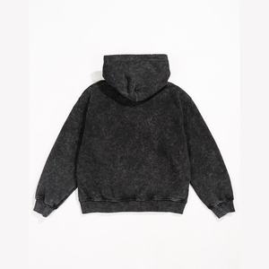 Meilleures ventes : Sweat à capuche pour homme en molleton épais, style délavé à l'acide, avec strass, pour le travail, vente en gros, haute qualité, coupe oversize - Product Image 2