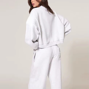 Spring Autumn Custom Logo Fashion Womens Clothing Casual Streetwear Lace Ripped Belt Heat Transfer Printing Hoodies Sweat Pants - Product Image 5