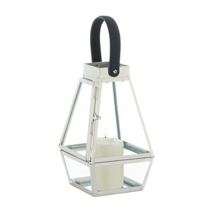 Large Outdoor <b>Black</b> Metal and Glass <b>Candle</b> <b>Lantern</b> with Metal Handle for Lightning Home Exterior and Interior Decoration - Product Image 3
