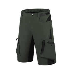 Short cargo confortable à taille élastique pour hommes Short de plage personnalisé en molleton de polyester avec poches latérales Décoration à motif solide - Product Image 1