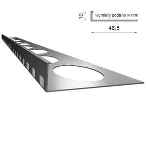 Profilé de nez de marche Renoplast SC1 moderne en aluminium étanche pour sols en résine - Profilé de bordure pour escaliers et carrelages - Product Image 6