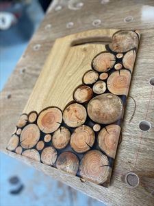 Planche à fromage en bois et résine de meilleur style Décoration de table et ustensiles de cuisine pour fête d'anniversaire Accessoires de cuisine usagés Nouveaux produits - Product Image 6
