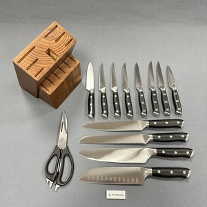 JF39R Hoja <span class=keywords><strong>de</strong></span> acero inoxidable Instock 14PCS Juego <span class=keywords><strong>de</strong></span> <span class=keywords><strong>cuchillos</strong></span> <span class=keywords><strong>de</strong></span> cocina con bloque <span class=keywords><strong>de</strong></span> <span class=keywords><strong>cuchillos</strong></span> <span class=keywords><strong>de</strong></span> madera Juego <span class=keywords><strong>De</strong></span> <span class=keywords><strong>Cuchillos</strong></span> Mango <span class=keywords><strong>de</strong></span> ABS Juego <span class=keywords><strong>de</strong></span> <span class=keywords><strong>cuchillos</strong></span> <span class=keywords><strong>de</strong></span> cocina - Product Image 4