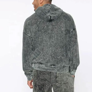 ชุดวอร์มผู้ชายแบบย้อมสีเอซิดคุณภาพสูง แบรนด์ส่วนตัว - ดีไซน์ปรับแต่งได้ ระบายอากาศได้ดี ผลิตจากผ้าฝ้าย 100% เหมาะสำหรับใส่ในฤดูหนาว - Product Image 3