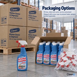 Spray Sgrassante per Cucina 500ml, Detergente Sgrassante Potente per Mobili da Cucina, Piani Cottura, Cappe Aspiranti, Rimuovi Grasso, OEM, Confezione Bulk - Product Image 5