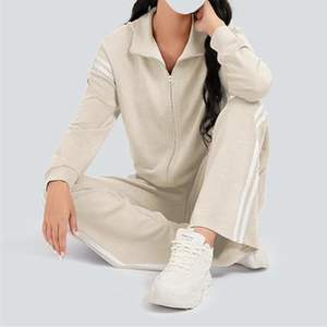 Custom Logo Printed <b>Velvet</b> Jogging Tracksuit <b>Women</b> Two Piece Sets Velour <b>Jacket</b> and Jogger Pants Plus Size - Product Image 6