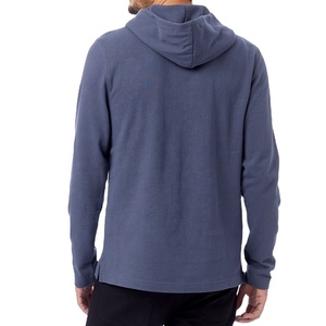 ขายส่งปุ่มปิดคอออกแบบเสื้อสเวตเตอร์ที่มีคุณภาพสูงว่างเปล่าHoodieผู้ชายSlim Hoodies - Product Image 4